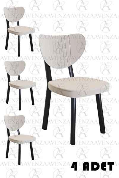 Avenza Furniture MUTFAK SANDALYESİ ELMA SANDALYE METAL AYAK SANDALYE