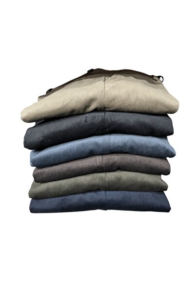 BugıStar BÜYÜK BEDEN (58-60) LACİVERT POLARLI KADİFE RAHAT KALIP BABA PANTOLONU