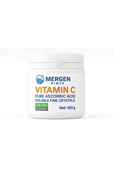 Mergen Kimya Askorbik Asit (Vitamin C) 500 gram– Analiz Sertifikalı