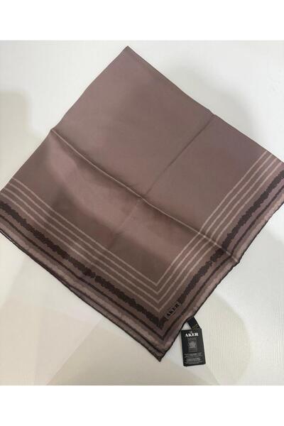 Aker KENARI ŞERİTLİ İPEK EŞARP