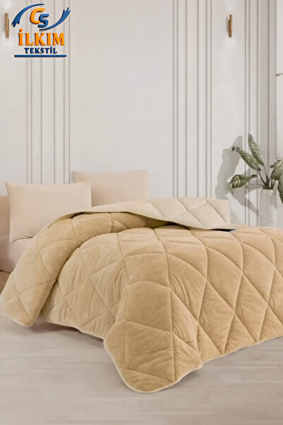 İlkim "З ПОДАРУНКОМ" cs Двоспальне розкішне коричневе ковдру Welsoft двостороннє 195x215