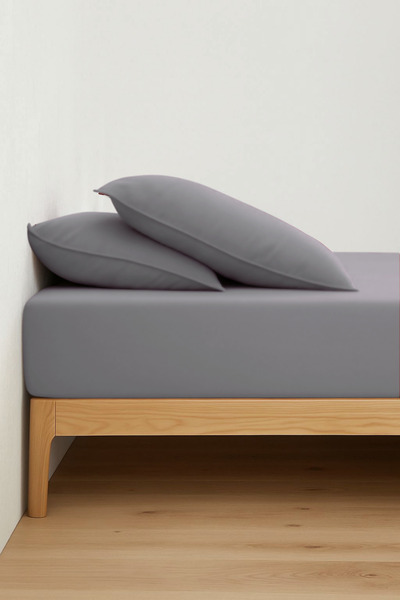 nefisenem ملاءة سرير مطاطية + غطاء وسادة من القطن 100٪ - مقاسات مزدوجة وكبيرة