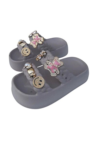 rs riva shoes Girl's Pool Beach Vacation Daily Summer Comfortable Non-Slip Sole Emoji Stone Slippers