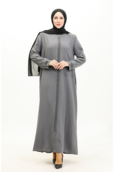 sefamerve Μεγάλο μέγεθος πέτρινο εμπριμέ φανελάκι 5067-05 Γκρι