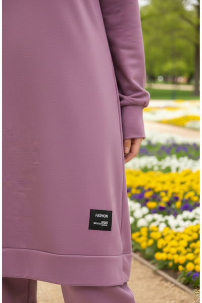sefamerve İki İp Tunik Pantolon İkili Takım 0044-21 Lila
