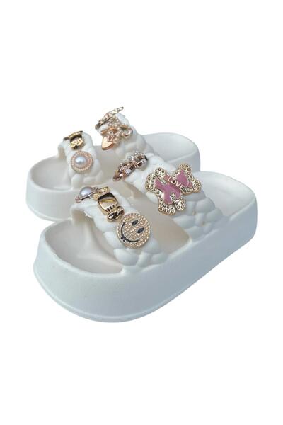 rs riva shoes Girl's Pool Beach Vacation Daily Summer Comfortable Non-Slip Sole Emoji Stone Slippers