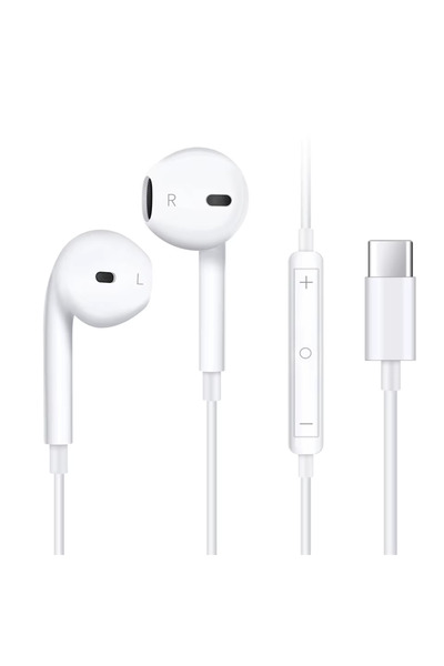 Glazef Type-c Kulaklık Tüm Telefonlarla Uyumlu Type-C Girişli Kablolu Kulaklık