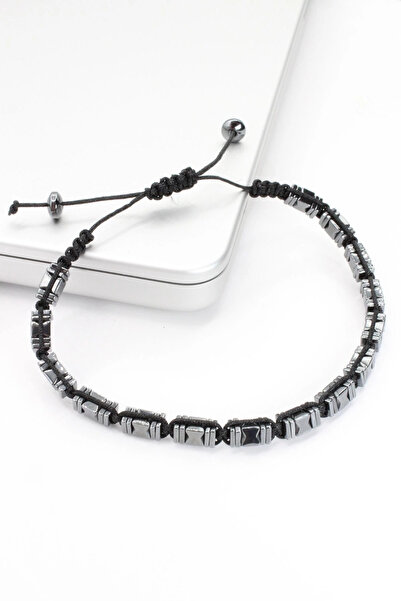 Leo'Stone Premium Series Rectangular Asymmetrical Pattern Hematite Stone Elev...