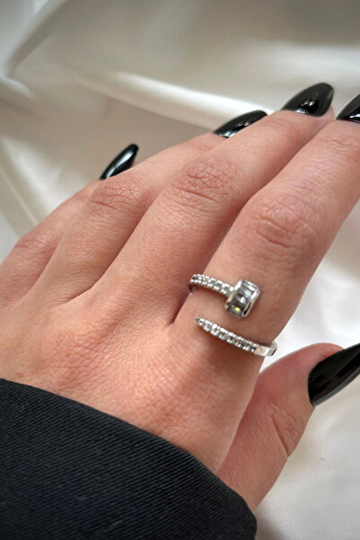 Leo'Stone سلسلة خاصة من الزركون الرغيف الفرنسي تصميم الأظافر خاتم فولاذي قابل...