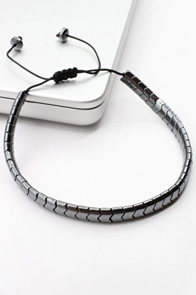 Leo'Stone Premium Series Wavy Asymmetrical Hematite Stone Elevator Drawstring...