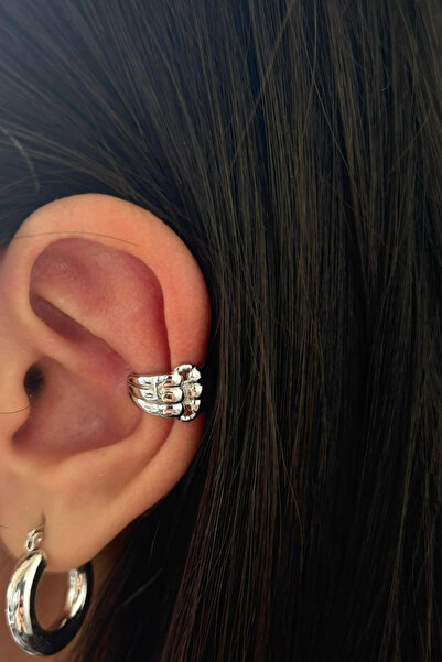 Leo'Stone Çoklu Görünüm Kadın Sıkıştırmalı Earcuff Kıkırdak Küpe