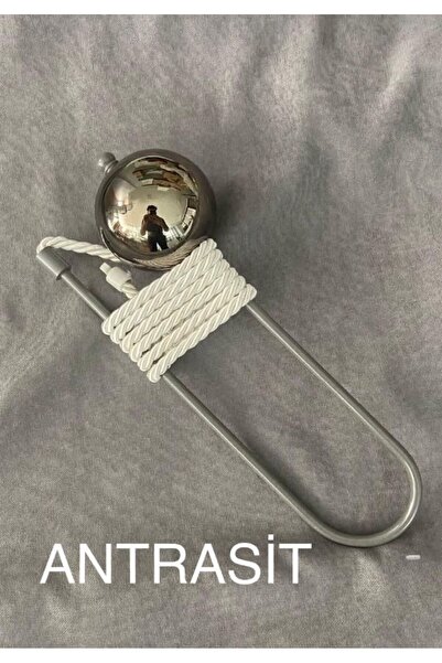 MGEStore Държач за завеси Renso Кука за завеси Аксесоар Копче 1 брой Антрацит