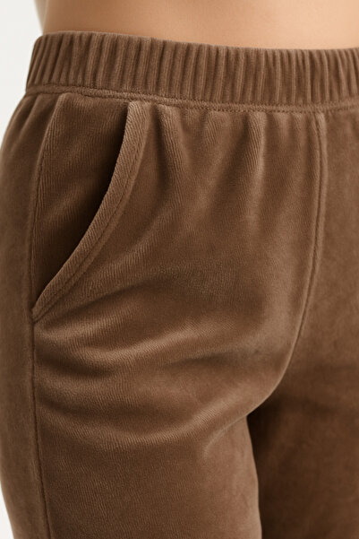PROLET Kadın Kadife (Velour) Straight Fit Pantolon