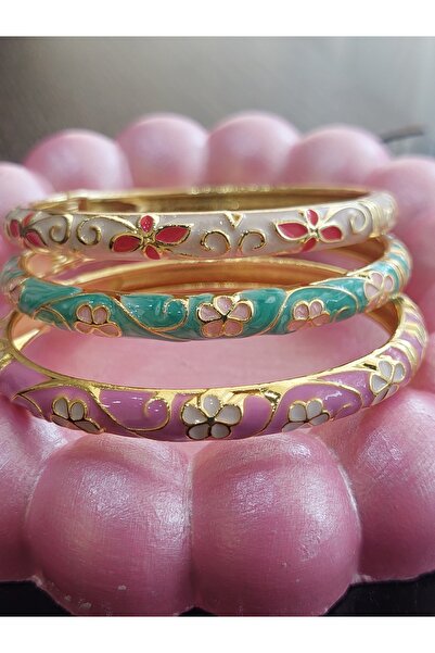 Gly Takı Mineli desenli kelepçe bileklik (1 adet)