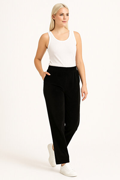 PROLET Kadın Kadife (Velour) Straight Fit Pantolon