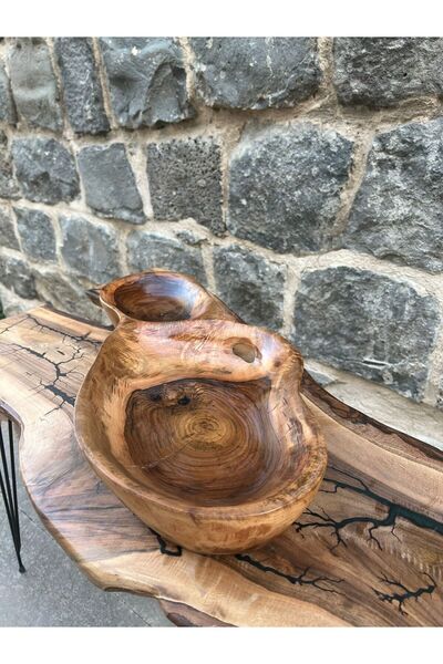 SUR AHŞAP EPOKSİ Ceviz Ağacından El Yapımı Organik Çerezlik/Meyvelik 23*50 cm Derinlik 4 cm