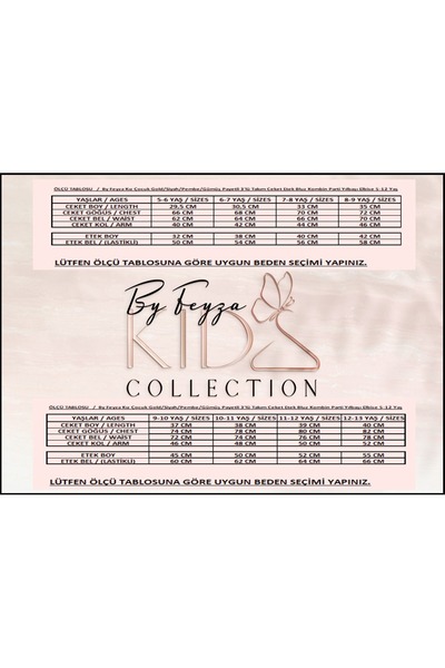 By Feyza Kids Collection By Feyza Girl's, Μαύρο παγιέτες 3 τεμαχίων Σετ Μπουφάν Φούστα Μπλούζα Συνδυασμός Πρωτοχρονιάτικο Φόρεμα 5-12 ετών