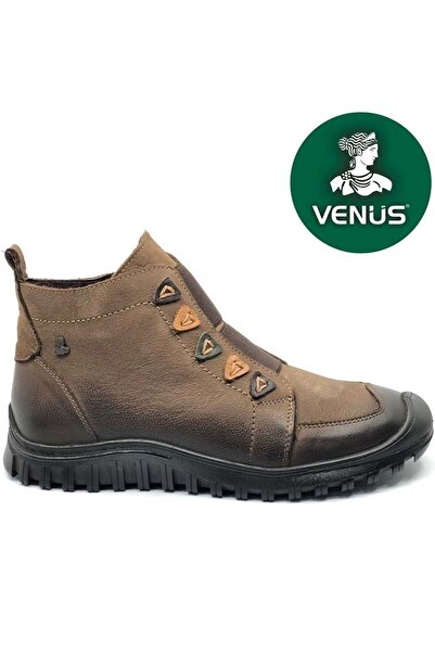 Venüs Nikkoolll Hakiki Deri Kaymaz Taban Ortopedik Kadın Bot VİZON