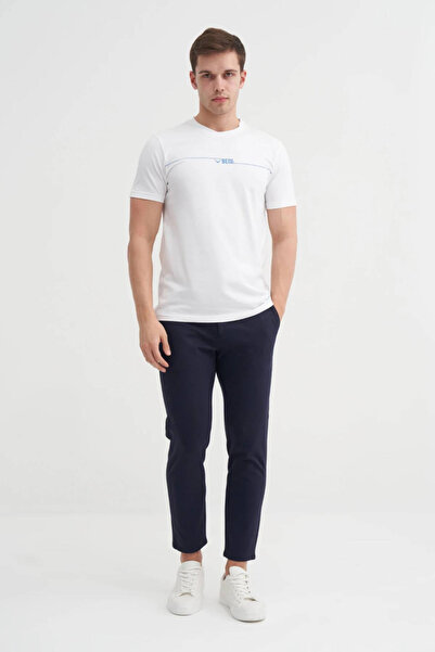 Cazador Bisiklet Yaka Slim Fit Pamuklu Tişört