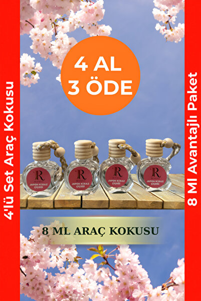 Revilya 4 Al 3 Öde Araç Kokusu - Mini Mekan Kokusu – Japon Kirazı 8 ml