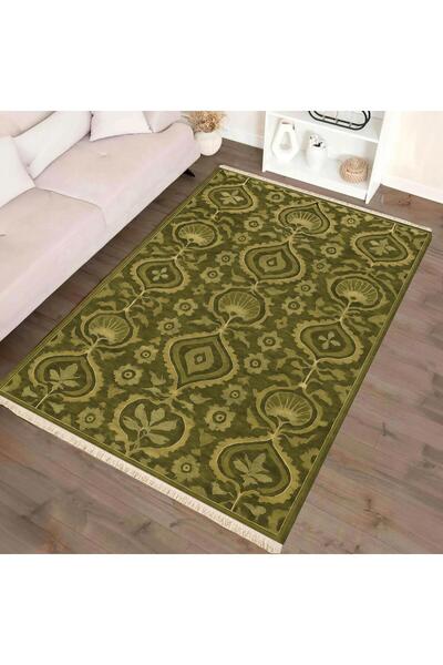 Markaev Haki Sarmaşık Vintage Dokuma Taban Halı 399 YNG