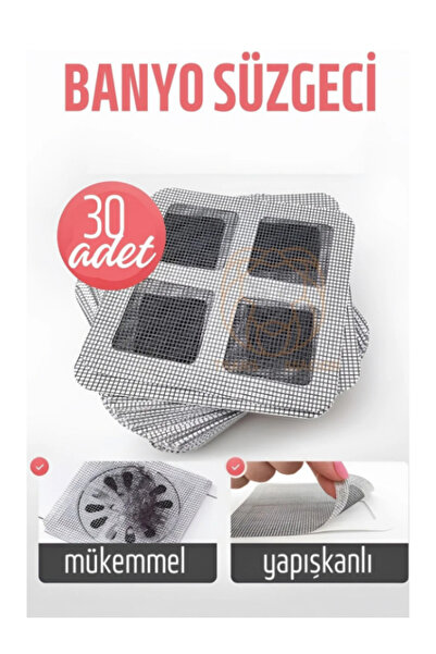 GLASSMAKRO Banyo Gider Süzgeci 30 ADET