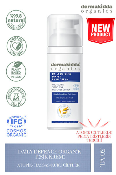 Dermakidda Organics Günlük Defans Organik Pişik Kremi 50 ML