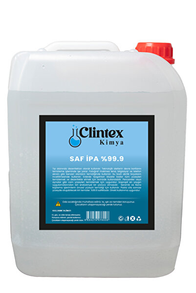 Clintex Kimya %99.9 Saf Ipa Izopropil 5 Lt Yüzey Temizleyici Solvent