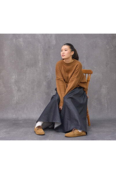 KÜÇÜĞÜM BUTİK Camel Loose Knitwear Sweater