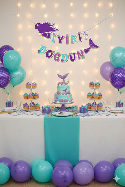 Deniz Party Store Γοργόνα 3D - Καλή ημέρα γενεθλίων