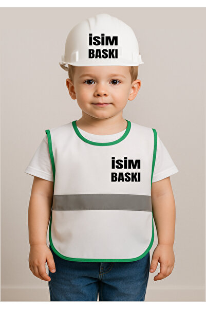 Essafe ÇOCUK MÜHENDİS YELEĞİ BARET SETİ(baskı ve baret rengini soru kısmından...