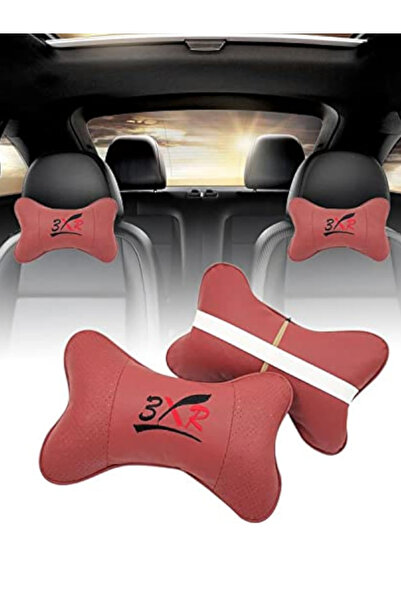 3XR Car Neck Rest Cushion Pillow Set of 2 – Universal PU Leather Headrest for...