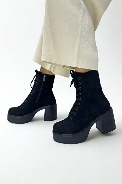 inizio Чорні замшеві жіночі черевики GD2012