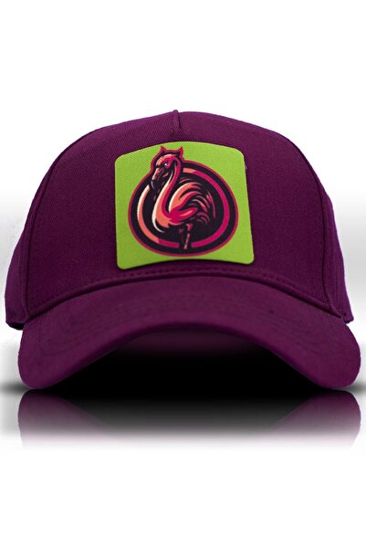 GIFTSOME قبعة بيسبول أرجوانية للجنسين - نمط حيوان مع شكل فلامنغو