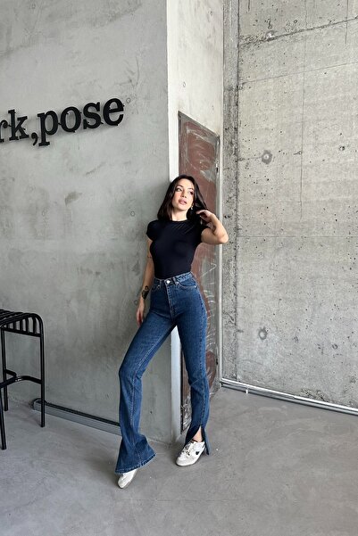 XRAY JEANS Високі еластичні сині джинси з широкими штанинами