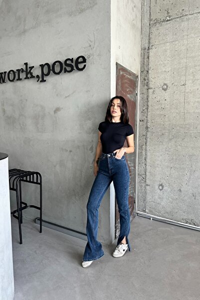 XRAY JEANS Високі еластичні сині джинси з широкими штанинами