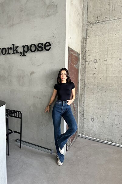 XRAY JEANS Високі еластичні сині джинси з широкими штанинами