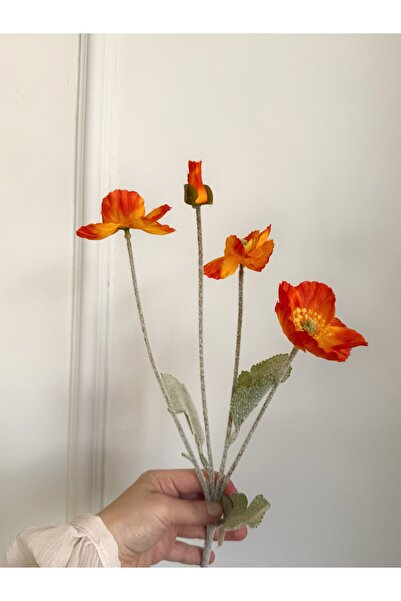 Çiçek 4 lü Gelincik Çiçeği Tek Dal