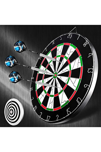 SyaMAG Tablă de darts cu 2 laturi, 5 darts incluse, 46 cm