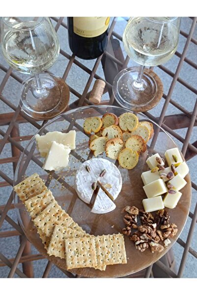 karelim home طبق صنوبر (سوبلا، خدمة أمريكية) 30 سم من الإيبوكسي سلسلة خاصة (ي...