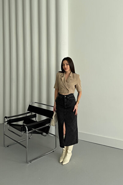 XRAY JEANS Жіночі джинси Бавовняна довга копчена джинсова спідниця з розрізами