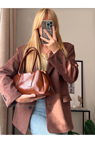 mèche atelier since 2024 Geantă de umăr pentru femei Monika, maro