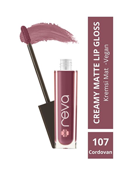 REVA Creamy Matte Lipgloss – Vegan Ve Temiz İçerikli Kadifemsi Mat Dudak Par...