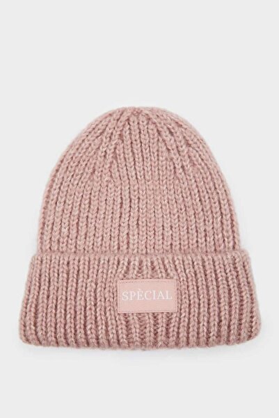 DeFacto DFC - Kadın Dokuma Etiketli Kışlık Bere