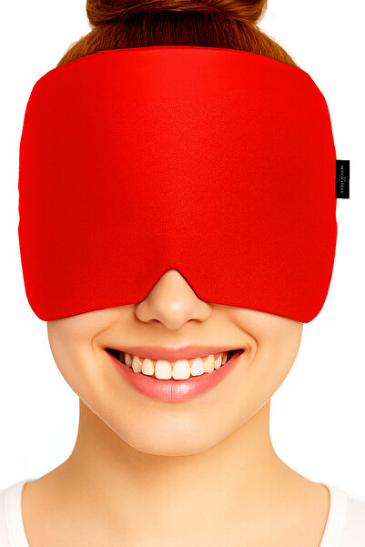 SEVENHİLLS Migren Şapka Rahatlatıcı Isıtıcı Ped Sıcak Soğuk Kompres Termojel Buz Paket Bandaj(krmz)