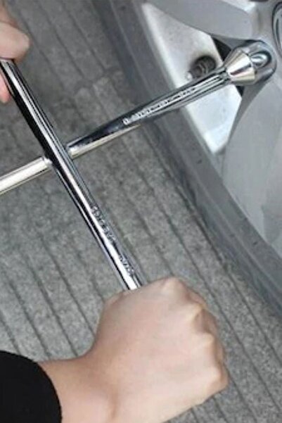 Nicevia مفتاح ربط العجلة ذو 4 أطراف من الفولاذ - مفتاح إزالة عجلة السيارة متي...