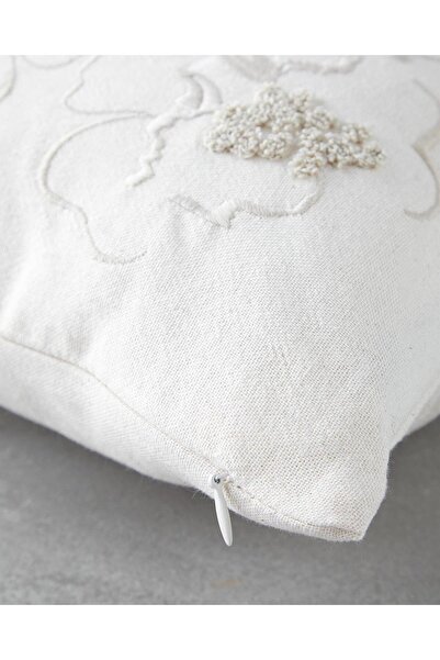 English Home Διακοσμητικό Μαξιλάρι Κεντημένο με Ανθοφόρα Λουλούδια 33x50 cm Εκρού (15.09.2025)