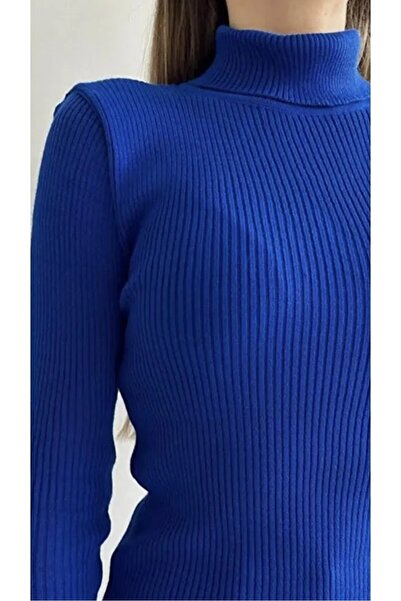 Cloudy Kids Pulover de damă din tricot cu gât cu nervuri