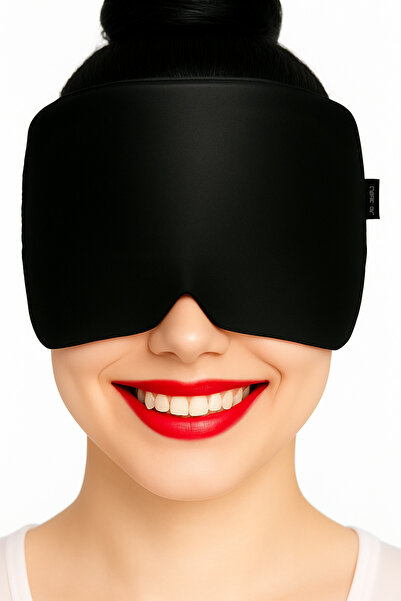 Genel Markalar Mıgren Ve Baş Ağrısı Giderici Başlığı Sıcak Ve Soğuk Kompres Şapkası, Buz Paketi Bandajı SİYAH