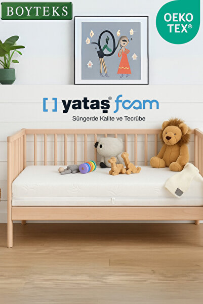 Dizanor %100 Organic Cotton Full Ortopedik 10 cm Kalınlık Bebek Oyun Parkı,Park Yatak ve Beşik Yatağı